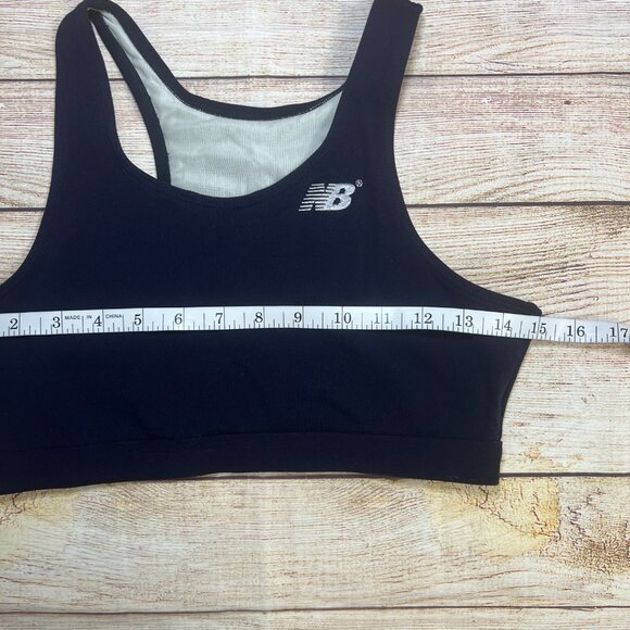 New Balance Navy Sports Bra Racerback Medium Support Workout Bra Medium - Picture 4 of 11